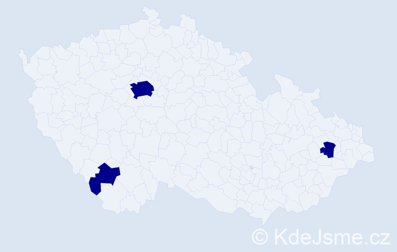Jméno: 'Kaya', počet výskytů 3 v celé ČR