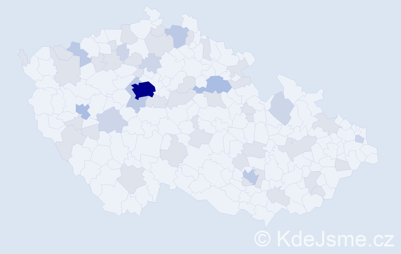 Jméno: 'Johan', počet výskytů 94 v celé ČR