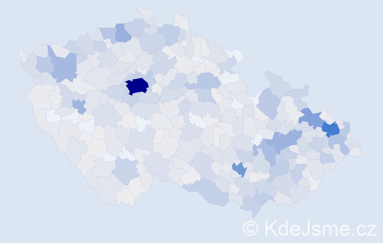 Jméno: 'Bedřiška', počet výskytů 1636 v celé ČR