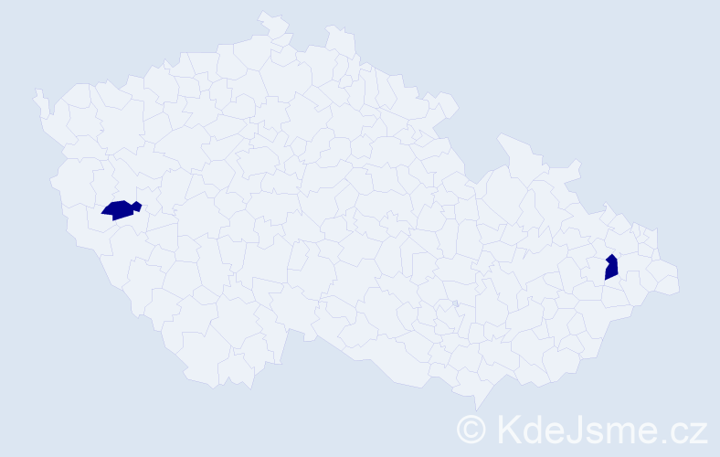 Jméno: 'Eljfat', počet výskytů 2 v celé ČR