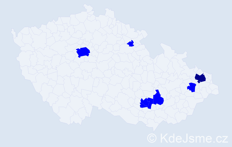 Jméno: 'Thi Kim Cuc', počet výskytů 8 v celé ČR