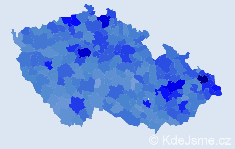 Jméno: 'Marcela', počet výskytů 55472 v celé ČR