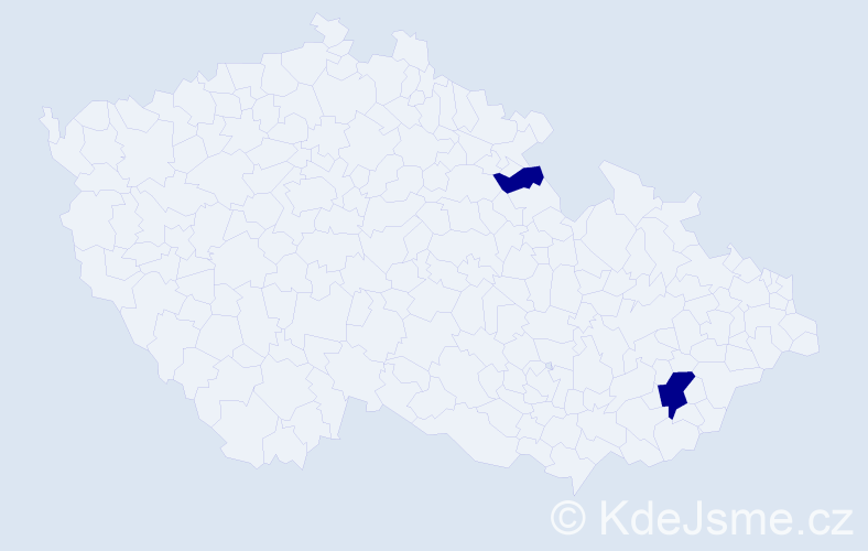 Jméno: 'Viktorie Lucie', počet výskytů 2 v celé ČR
