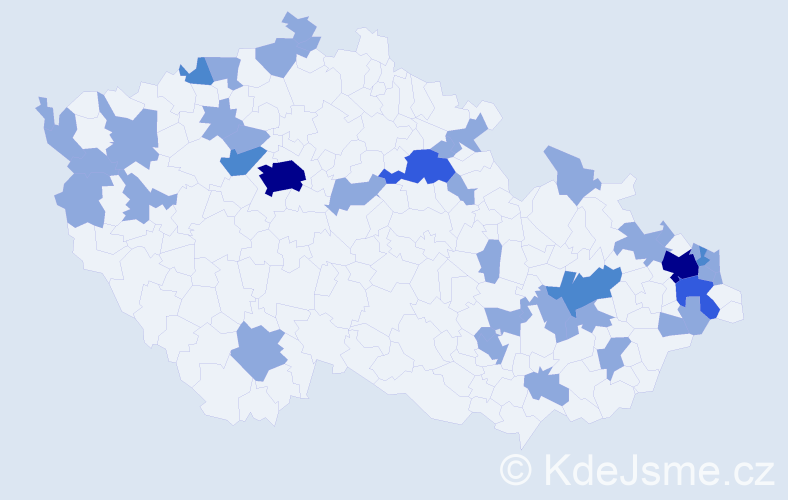Jméno: 'Iréna', počet výskytů 58 v celé ČR