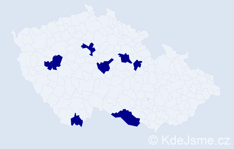 Jméno: 'Yordan', počet výskytů 8 v celé ČR