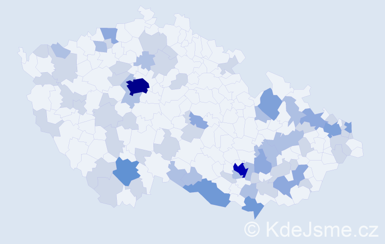 Jméno: 'Leopoldina', počet výskytů 137 v celé ČR