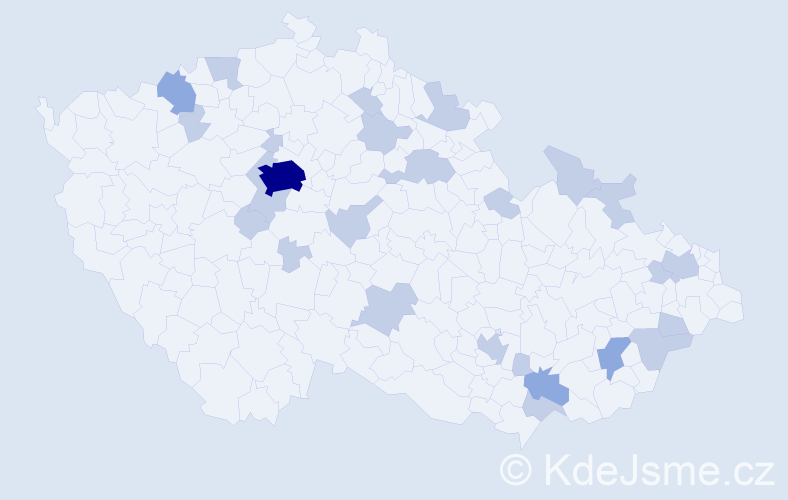 Jméno: 'Jovanka', počet výskytů 39 v celé ČR