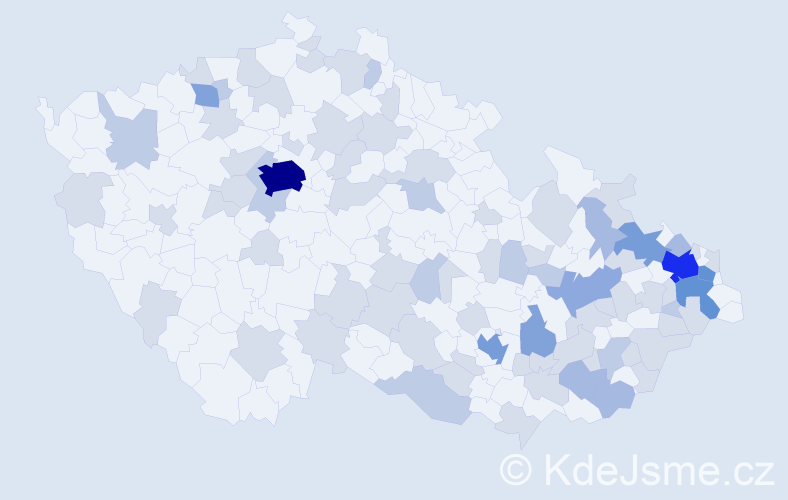 Jméno: 'Horymír', počet výskytů 165 v celé ČR