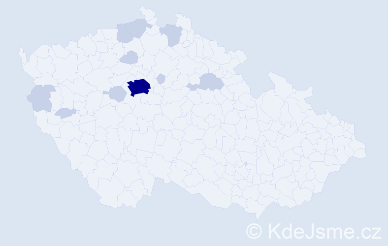 Jméno: &#039;Maxym&#039;, počet výskytů 21 v celé ČR