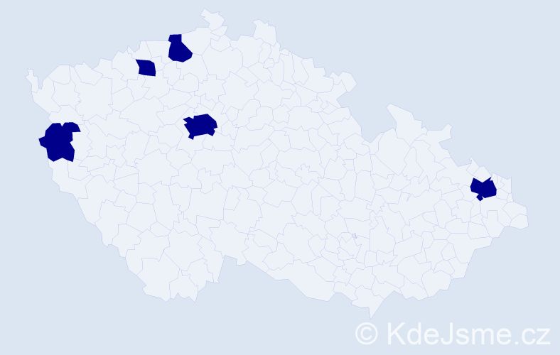 Jméno: 'Duc Viet', počet výskytů 5 v celé ČR