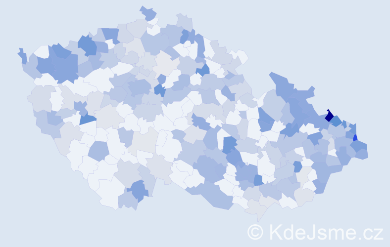Jméno: 'Lýdie', počet výskytů 469 v celé ČR