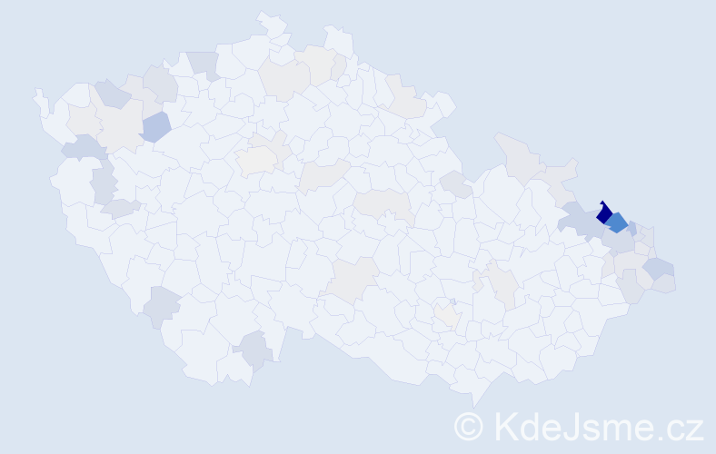Jméno: 'Evald', počet výskytů 122 v celé ČR