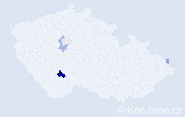 Jméno: 'Issa', počet výskytů 4 v celé ČR