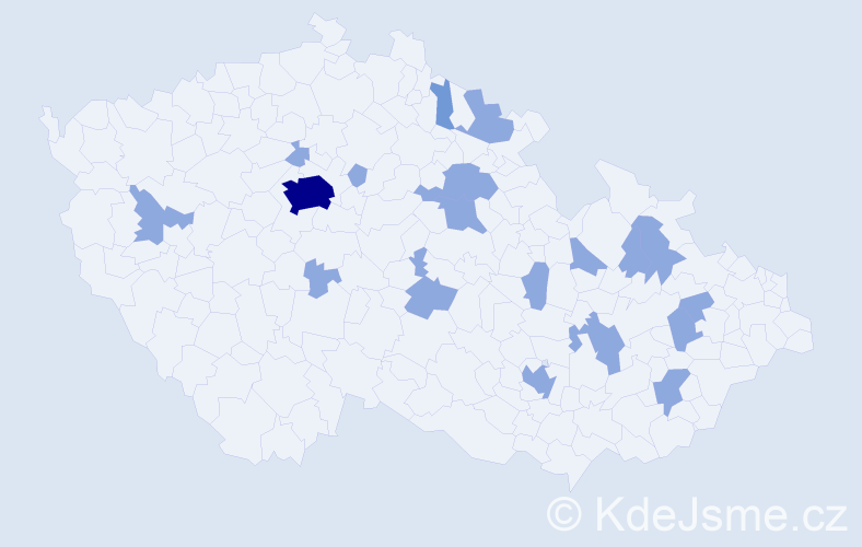 Jméno: 'Erin', počet výskytů 25 v celé ČR
