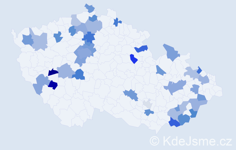 Jméno: 'Lillian', počet výskytů 60 v celé ČR