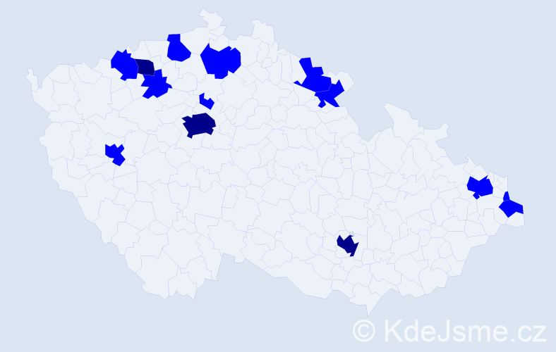 Jméno: 'Stefani', počet výskytů 17 v celé ČR