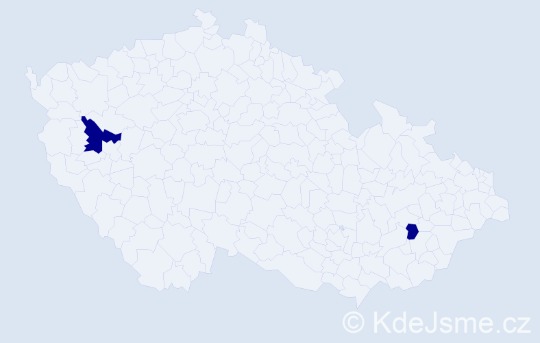 Jméno: 'Radimila', počet výskytů 2 v celé ČR