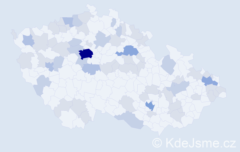 Jméno: 'Angelina', počet výskytů 120 v celé ČR