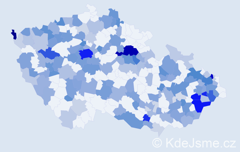Jméno: 'Vladana', počet výskytů 456 v celé ČR
