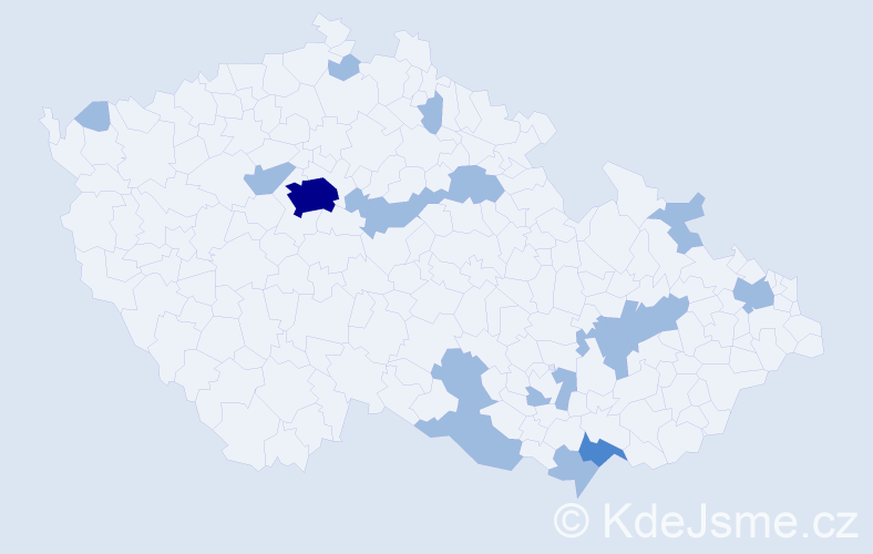 Jméno: 'Taras', počet výskytů 21 v celé ČR