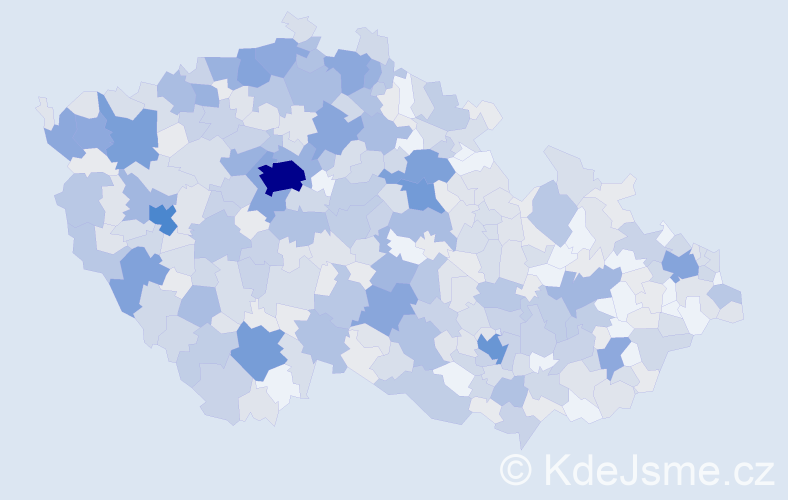 Jméno: 'Vítek', počet výskytů 1000 v celé ČR