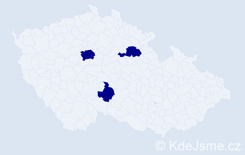 Jméno: 'Margarethe', počet výskytů 3 v celé ČR