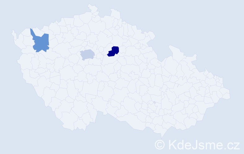 Jméno: 'Radiy', počet výskytů 4 v celé ČR