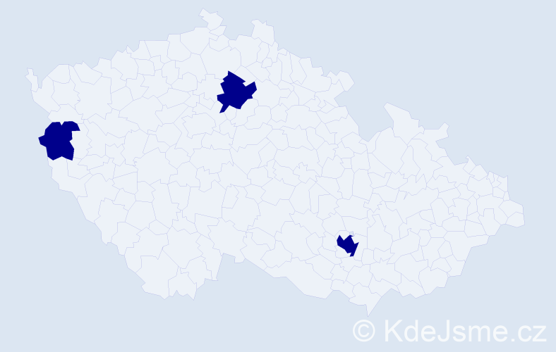 Jméno: 'Cong Tien', počet výskytů 3 v celé ČR