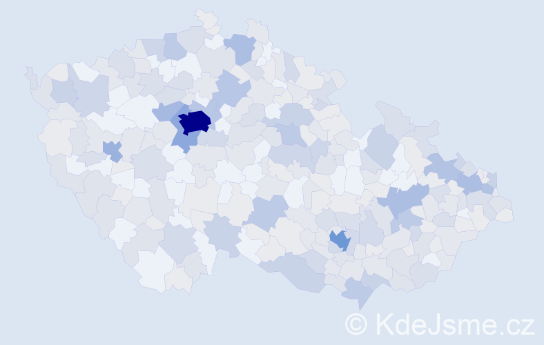 Jméno: 'Emily', počet výskytů 682 v celé ČR