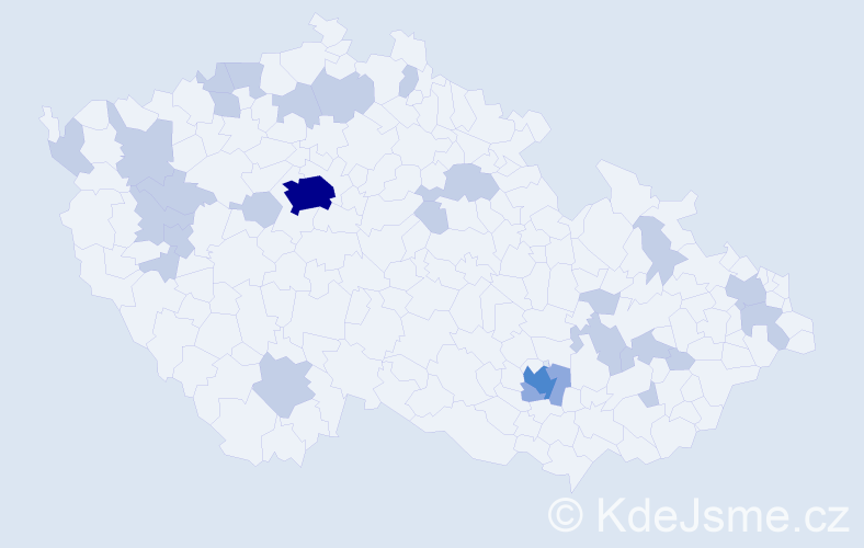 Jméno: 'Dara', počet výskytů 42 v celé ČR