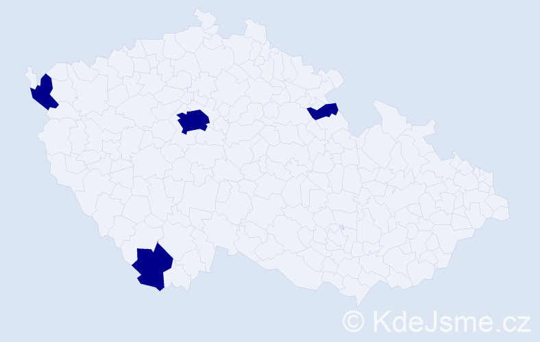 Jméno: 'Ratree', počet výskytů 4 v celé ČR