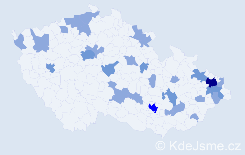 Jméno: 'Ketrin', počet výskytů 51 v celé ČR