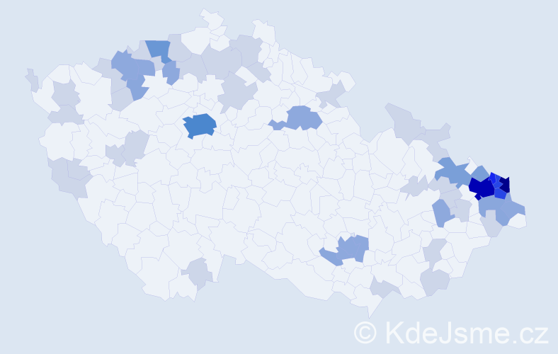 Jméno: 'Liduše', počet výskytů 131 v celé ČR