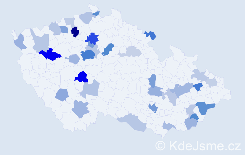 Jméno: 'Giovanni', počet výskytů 92 v celé ČR