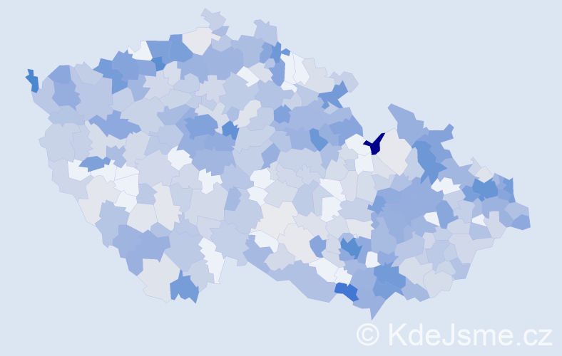 Jméno: 'Kristína', počet výskytů 917 v celé ČR