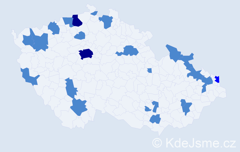 Jméno: 'August', počet výskytů 29 v celé ČR