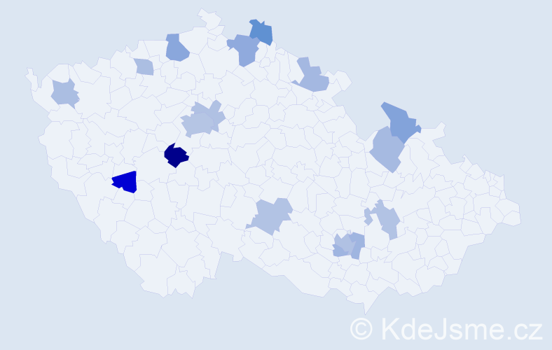 Jméno: 'Florin', počet výskytů 28 v celé ČR