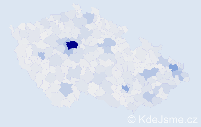 Jméno: 'Magdaléna', počet výskytů 9037 v celé ČR