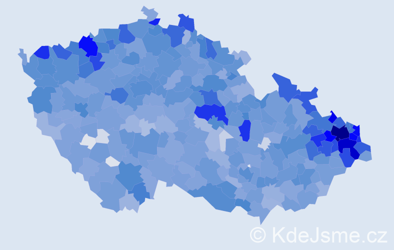 Jméno: 'Marcel', počet výskytů 8721 v celé ČR