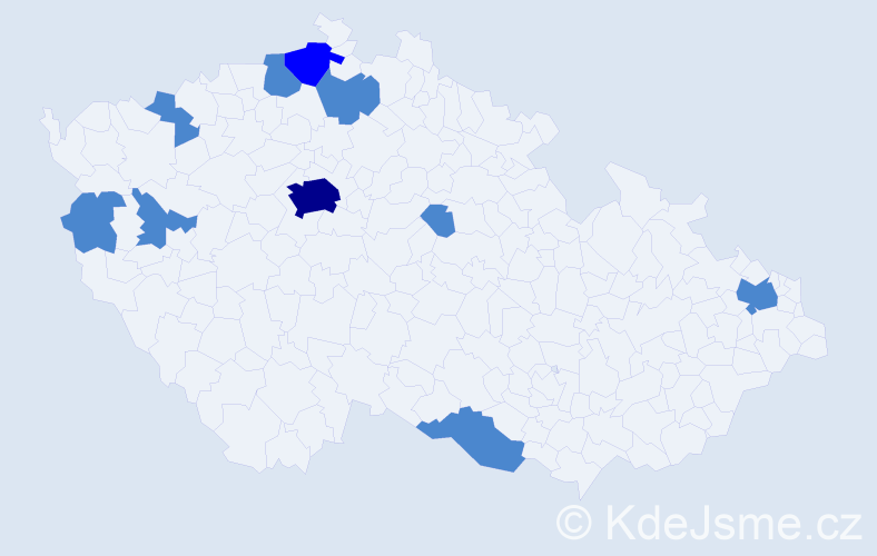 Jméno: 'Lam', počet výskytů 13 v celé ČR