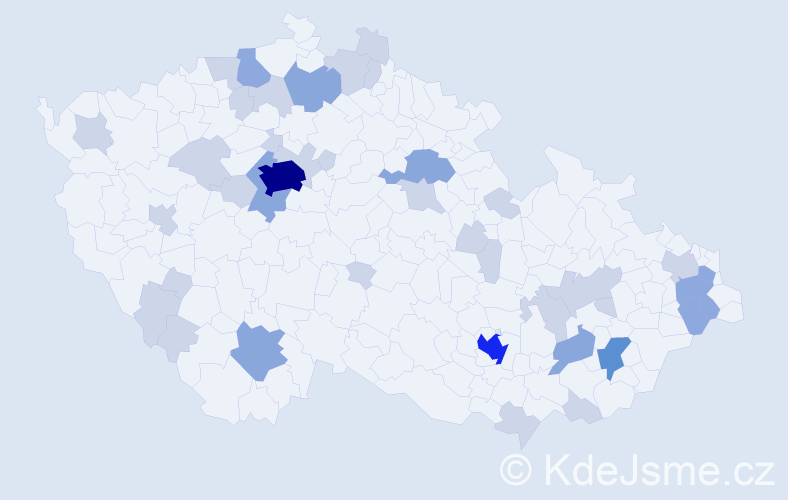 Jméno: 'Michele', počet výskytů 80 v celé ČR