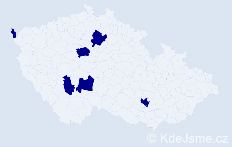Jméno: 'Mathias Jan', počet výskytů 6 v celé ČR