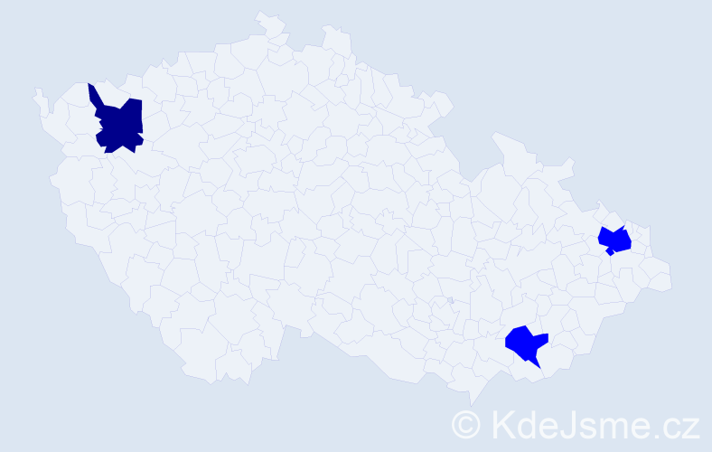 Jméno: 'Tomáš Jaroslav', počet výskytů 4 v celé ČR
