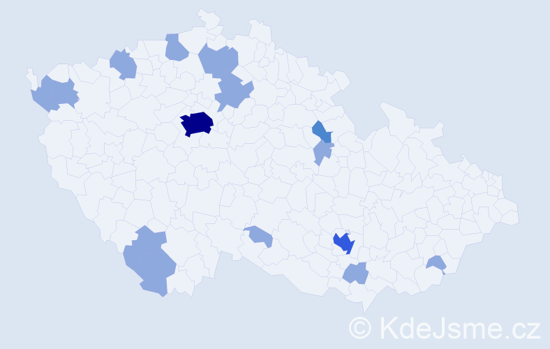 Jméno: 'Martin Josef', počet výskytů 22 v celé ČR