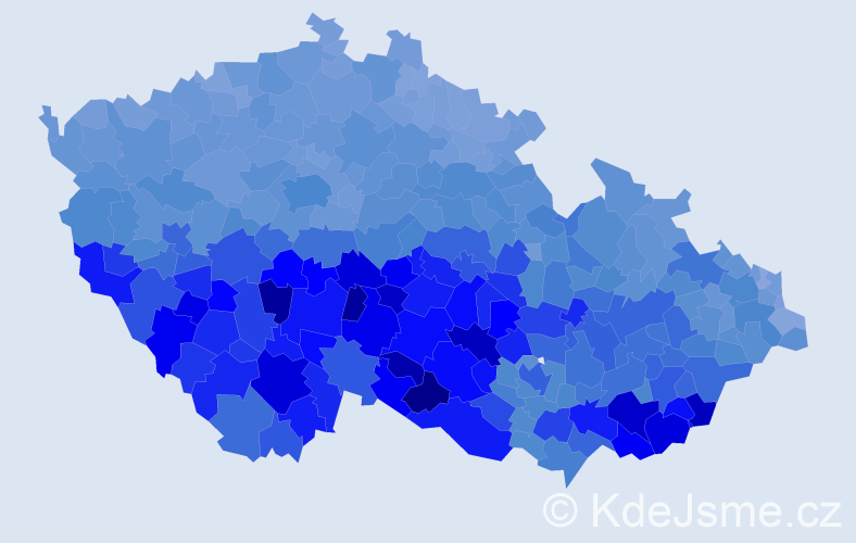 Jméno: 'Marie', počet výskytů 274228 v celé ČR