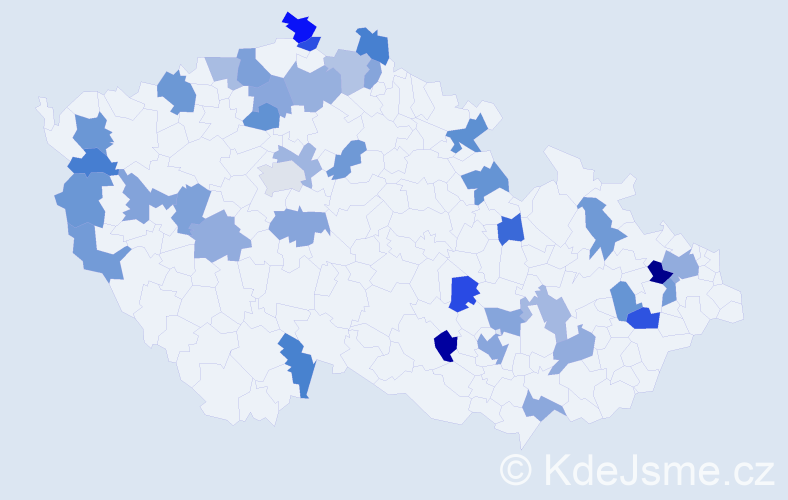 Jméno: 'Maik', počet výskytů 52 v celé ČR