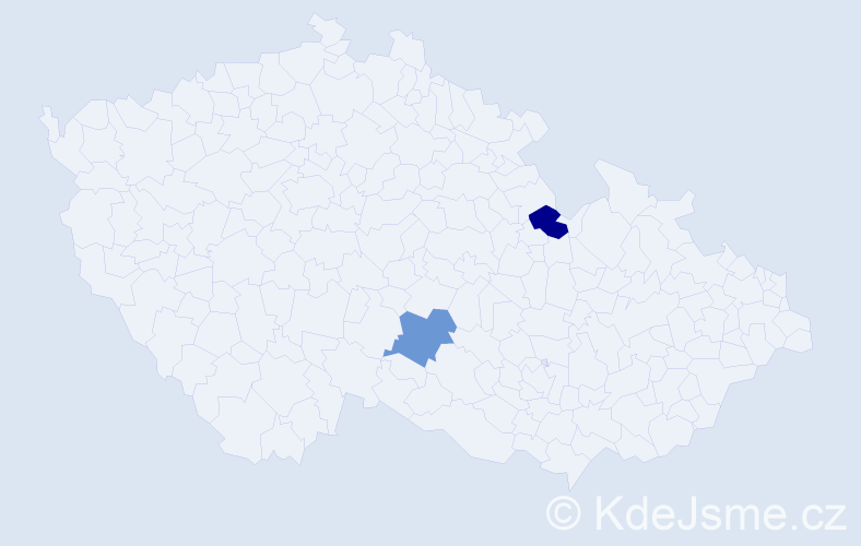 Jméno: 'Viktorín', počet výskytů 2 v celé ČR