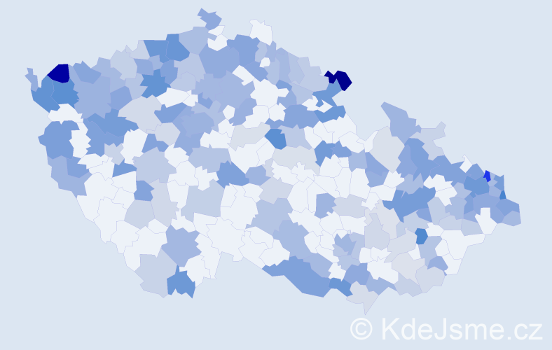 Jméno: 'Valéria', počet výskytů 376 v celé ČR