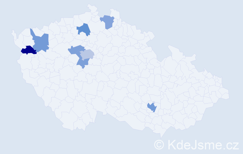 Jméno: 'Dosya', počet výskytů 12 v celé ČR