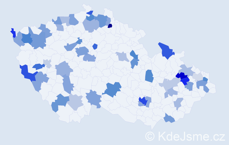 Jméno: 'Naomi', počet výskytů 87 v celé ČR